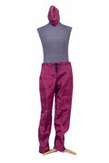 Aso Oke Trousers — Solid Magenta Woven with Drawstring Waist
