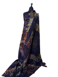 Batik Fabric — Abstract Flame & Scroll Print