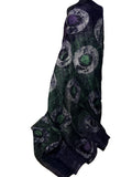 Batik Fabric — Dark Forest Circle & Stripe Print