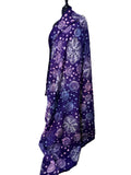 Batik Fabric — Spiral Flower & Dot Print