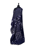 Batik Fabric — Indigo Star & Geometric Patchwork Print