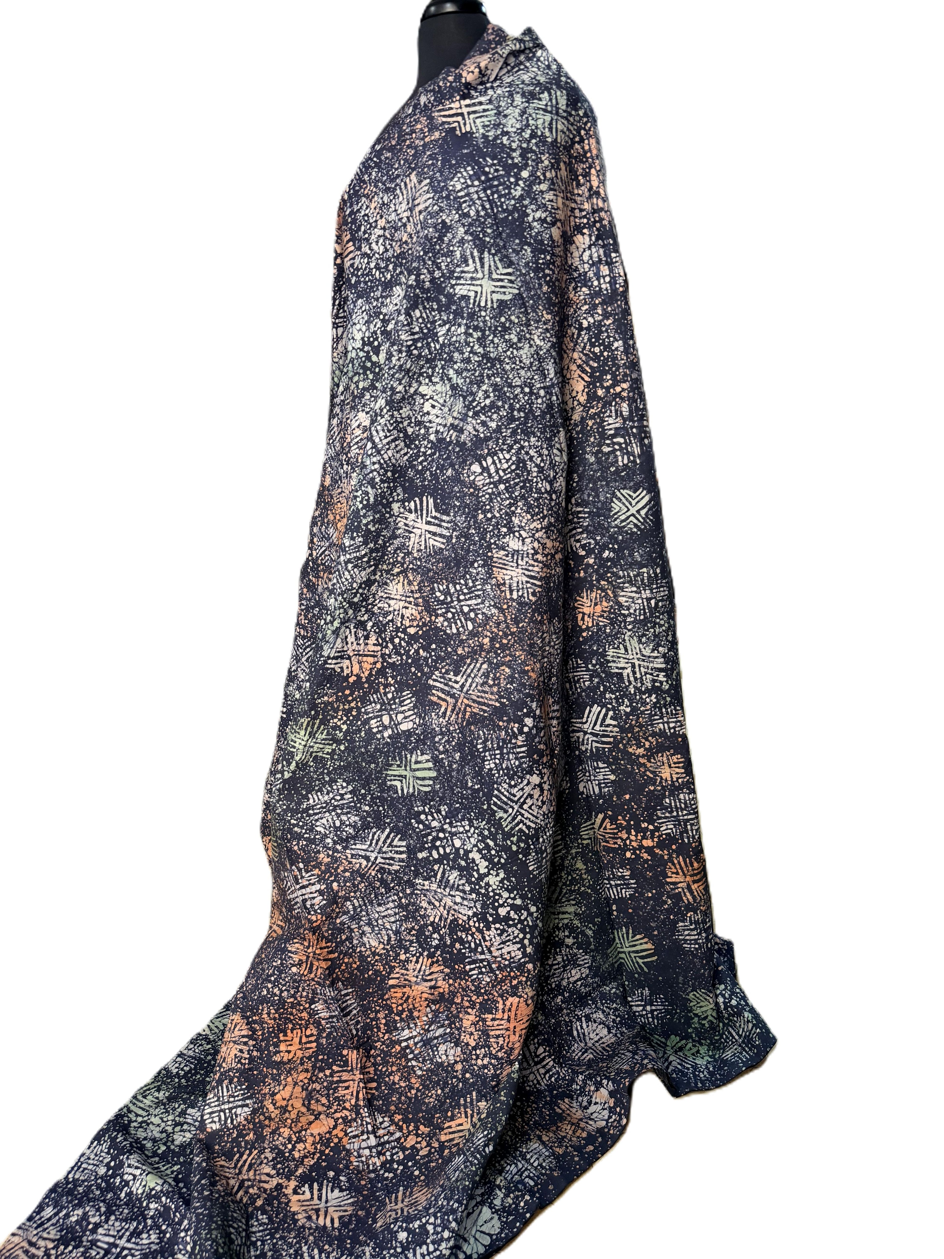 Batik Fabric — Cross Stitch & Speckle Print