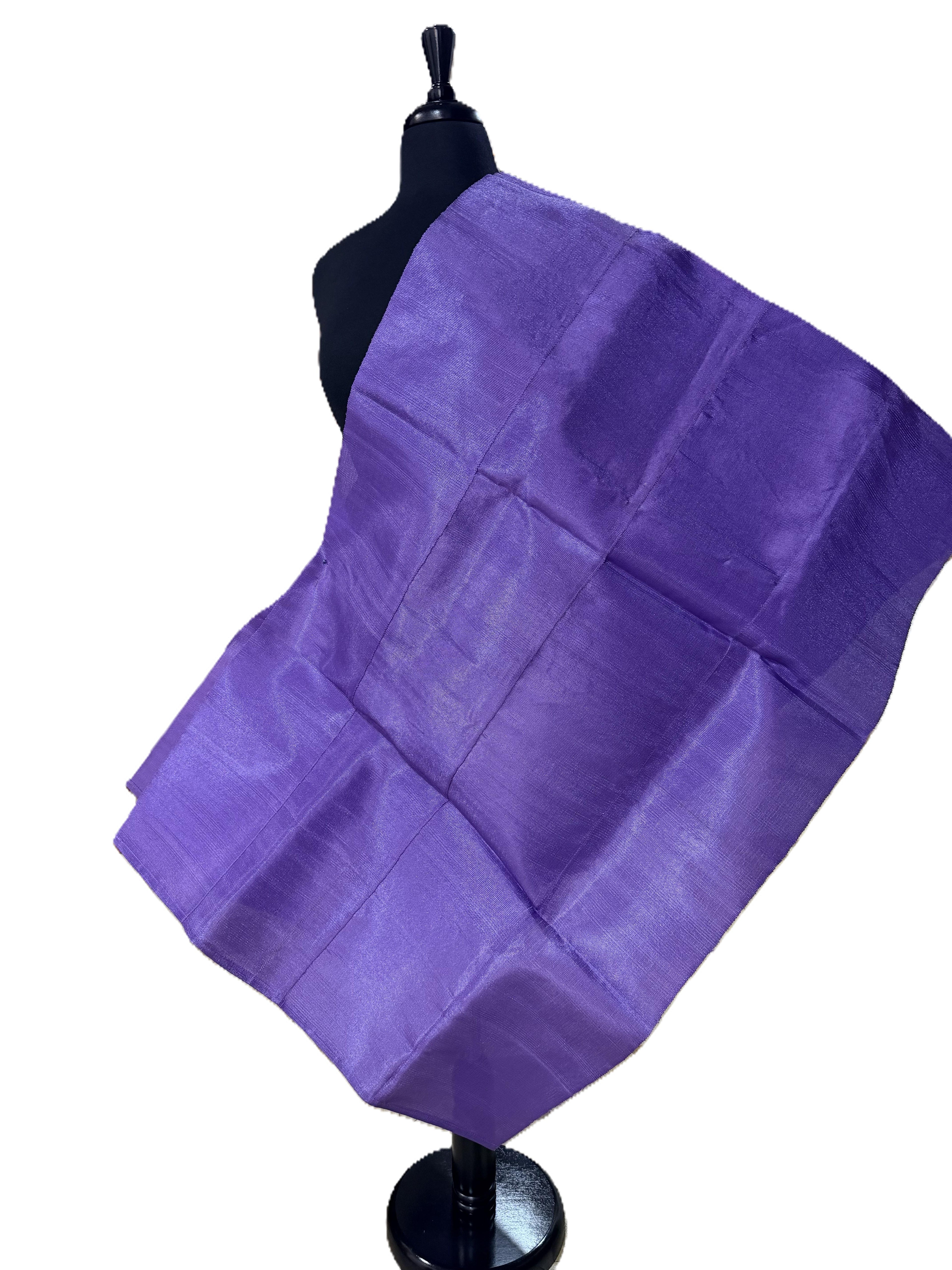 Aso Oke Violet Purple Iridescent Satin Weave Fabric