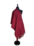 Aso Oke Wine Red Solid Fabric