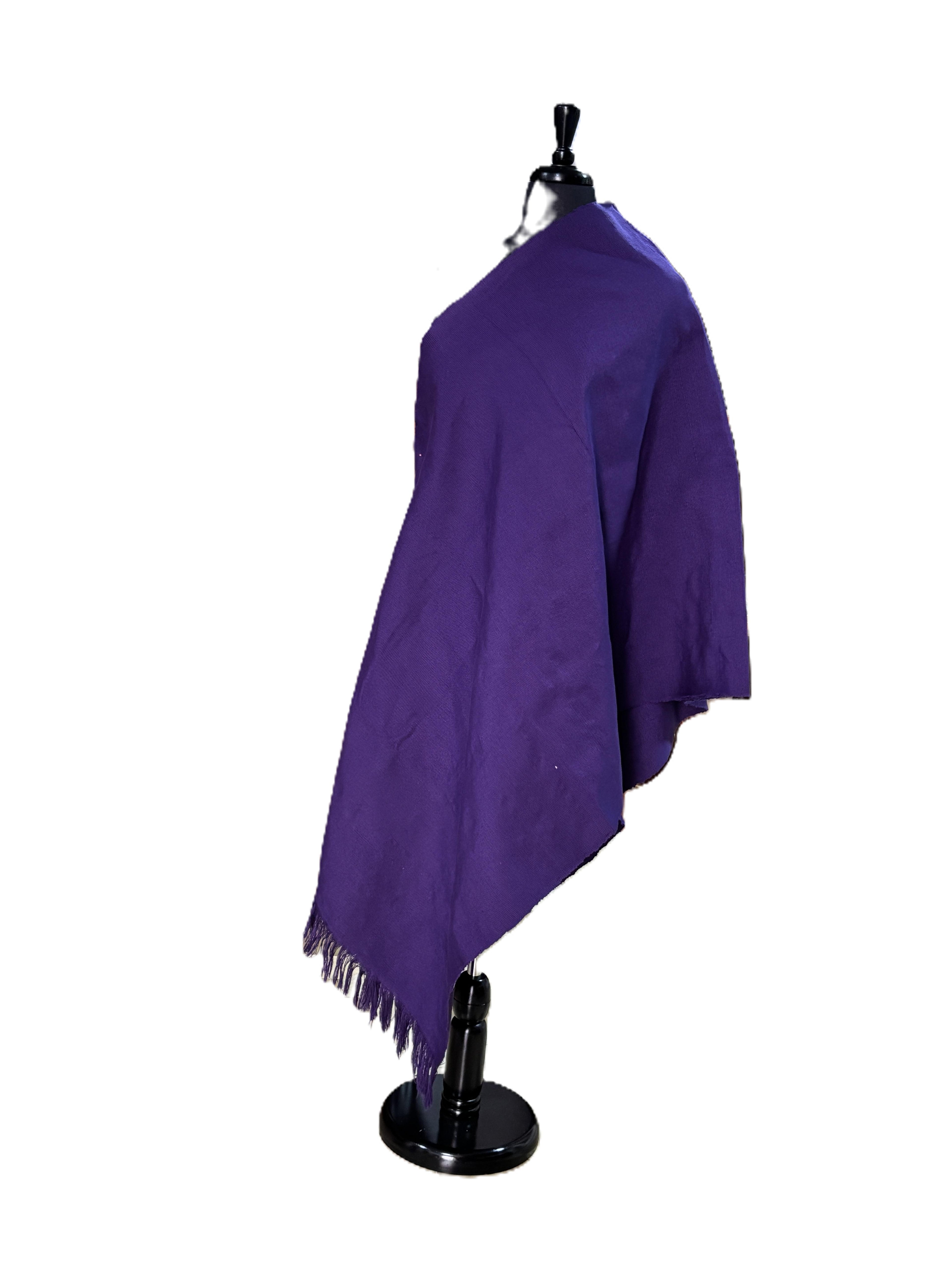 Aso Oke Royal Purple Solid Fabric
