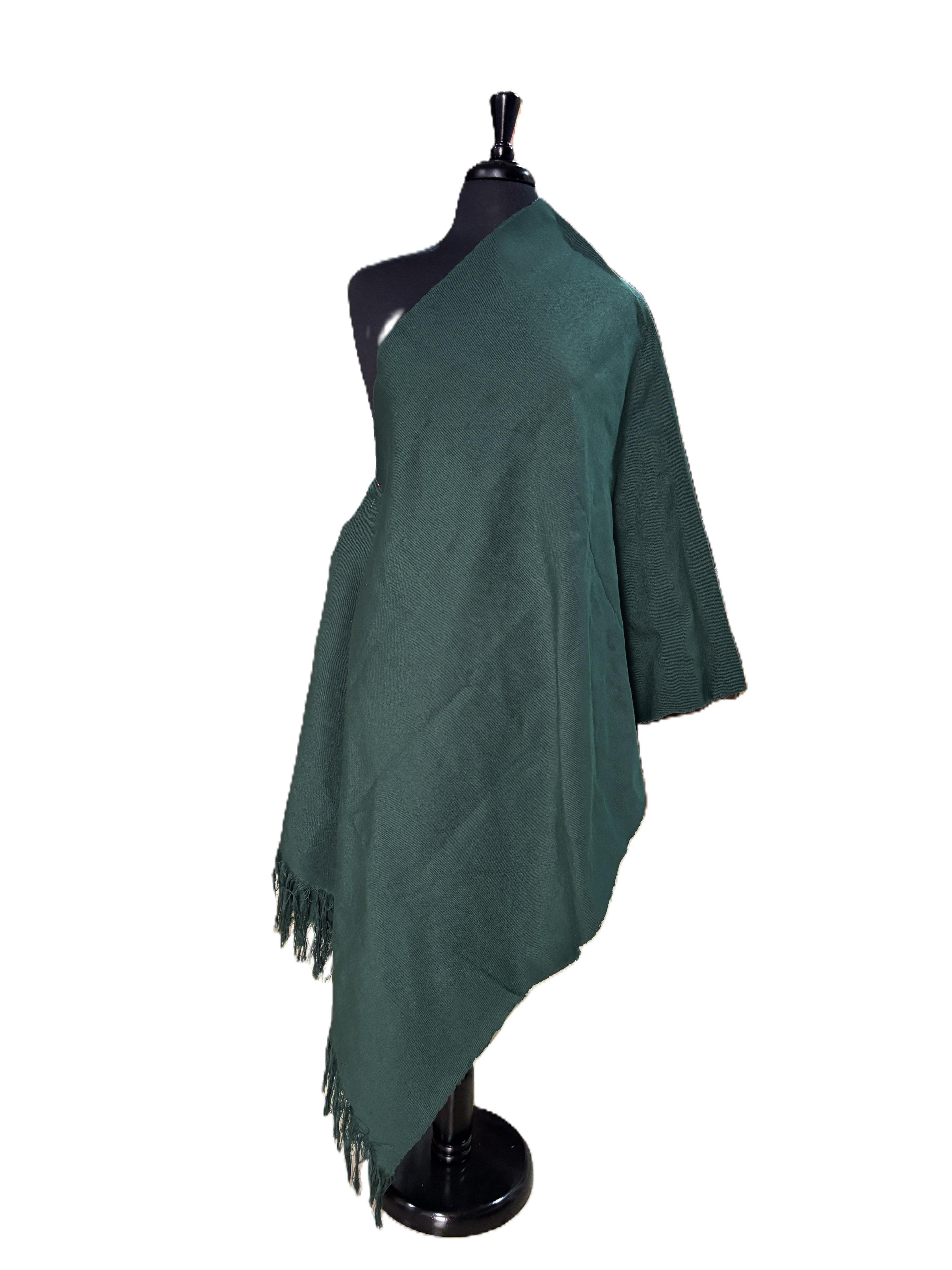 Aso Oke Forest Green Solid Fabric