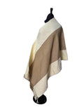 Aso Oke Cream & Brown Fine Striped Fabric