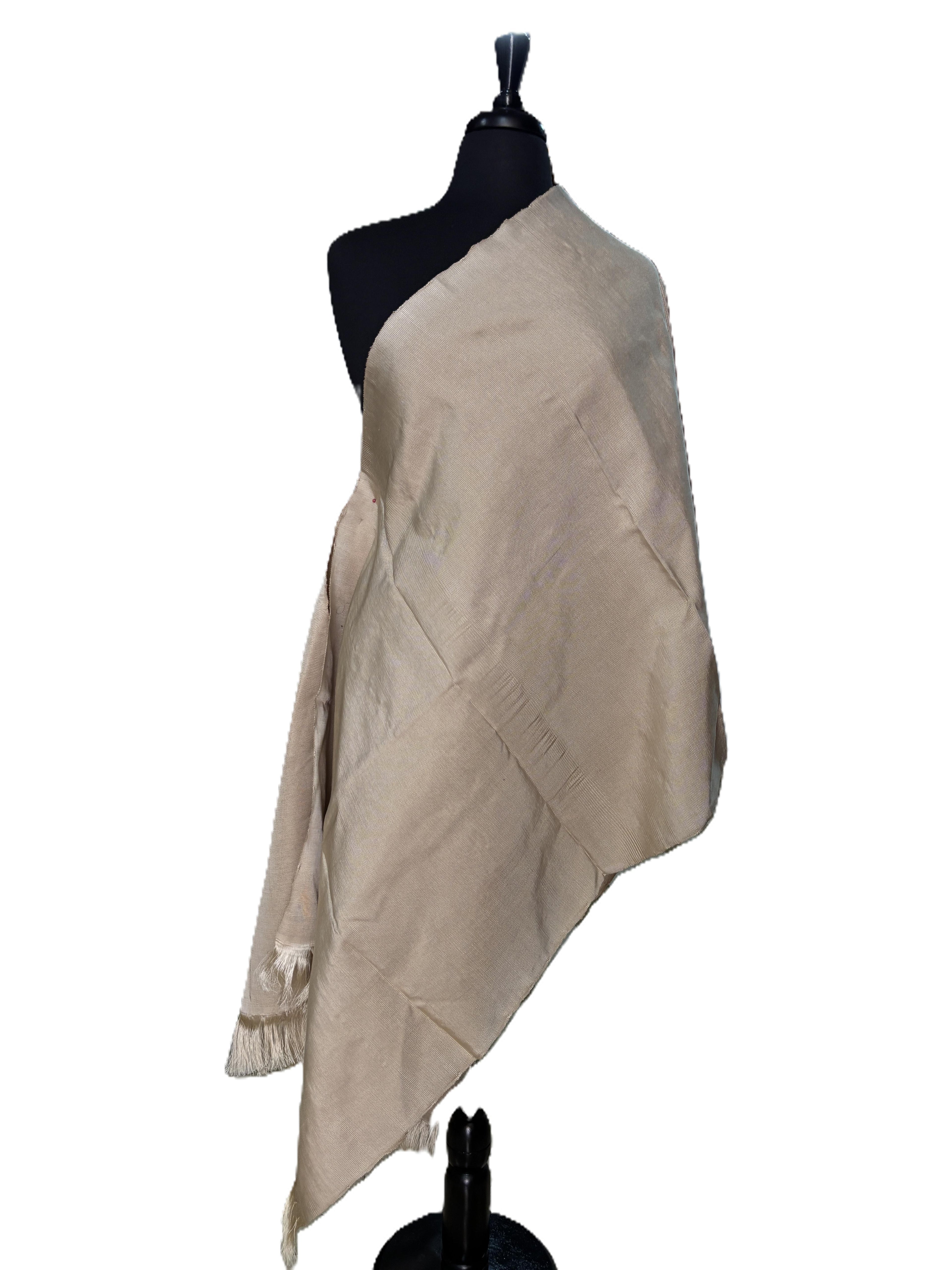 Aso Oke Champagne Beige Solid Fabric