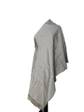 Aso Oke Silver Grey Solid Fabric
