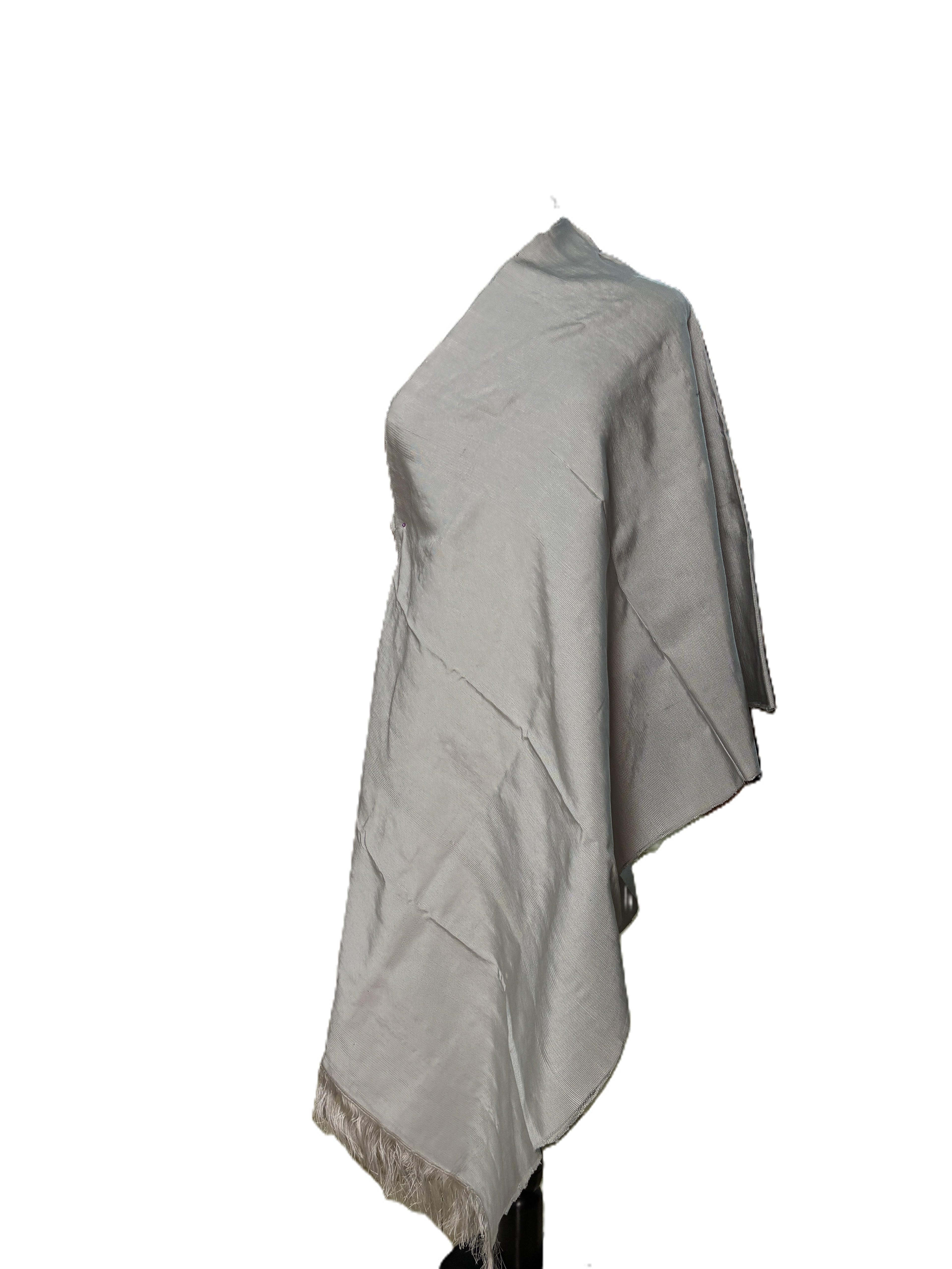 Aso Oke Silver Grey Solid Fabric