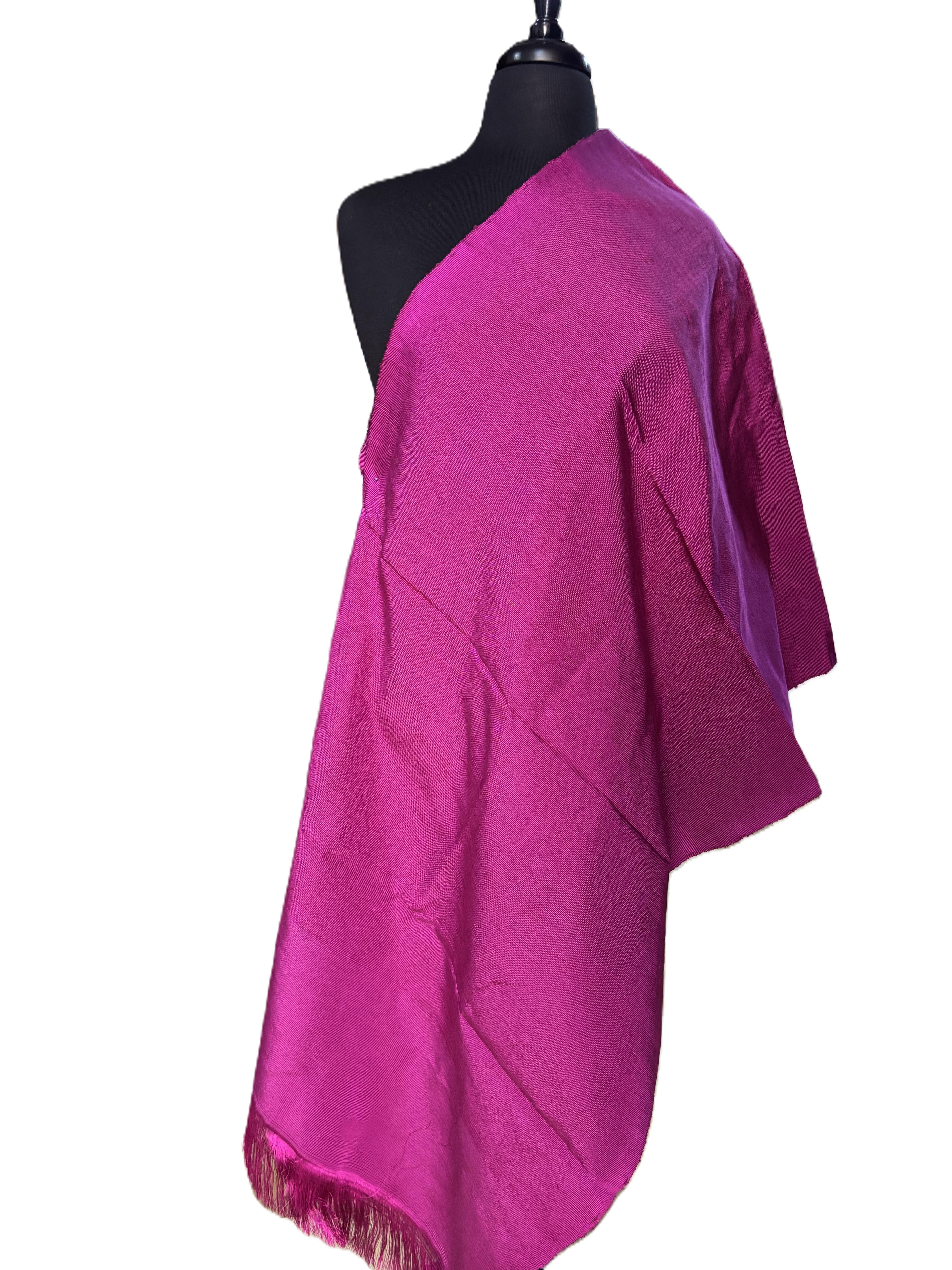 Aso Oke Magenta Solid Fabric