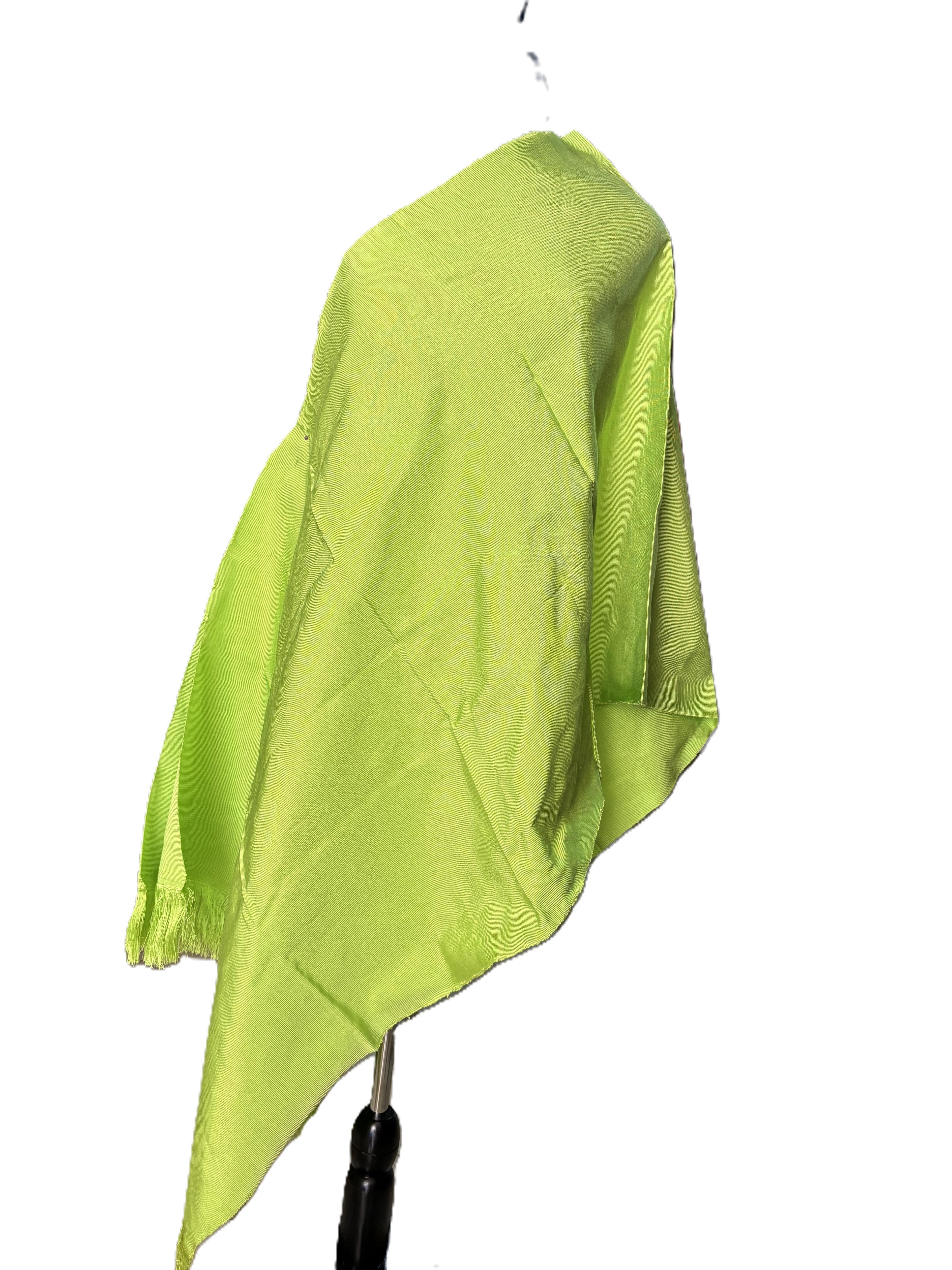 Aso Oke Lime Green Solid Fabric