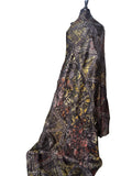 Batik Fabric — Mosaic Pebble & Gold Vein Print