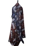 Batik Fabric — Abstract Leaf & Brushstroke Print