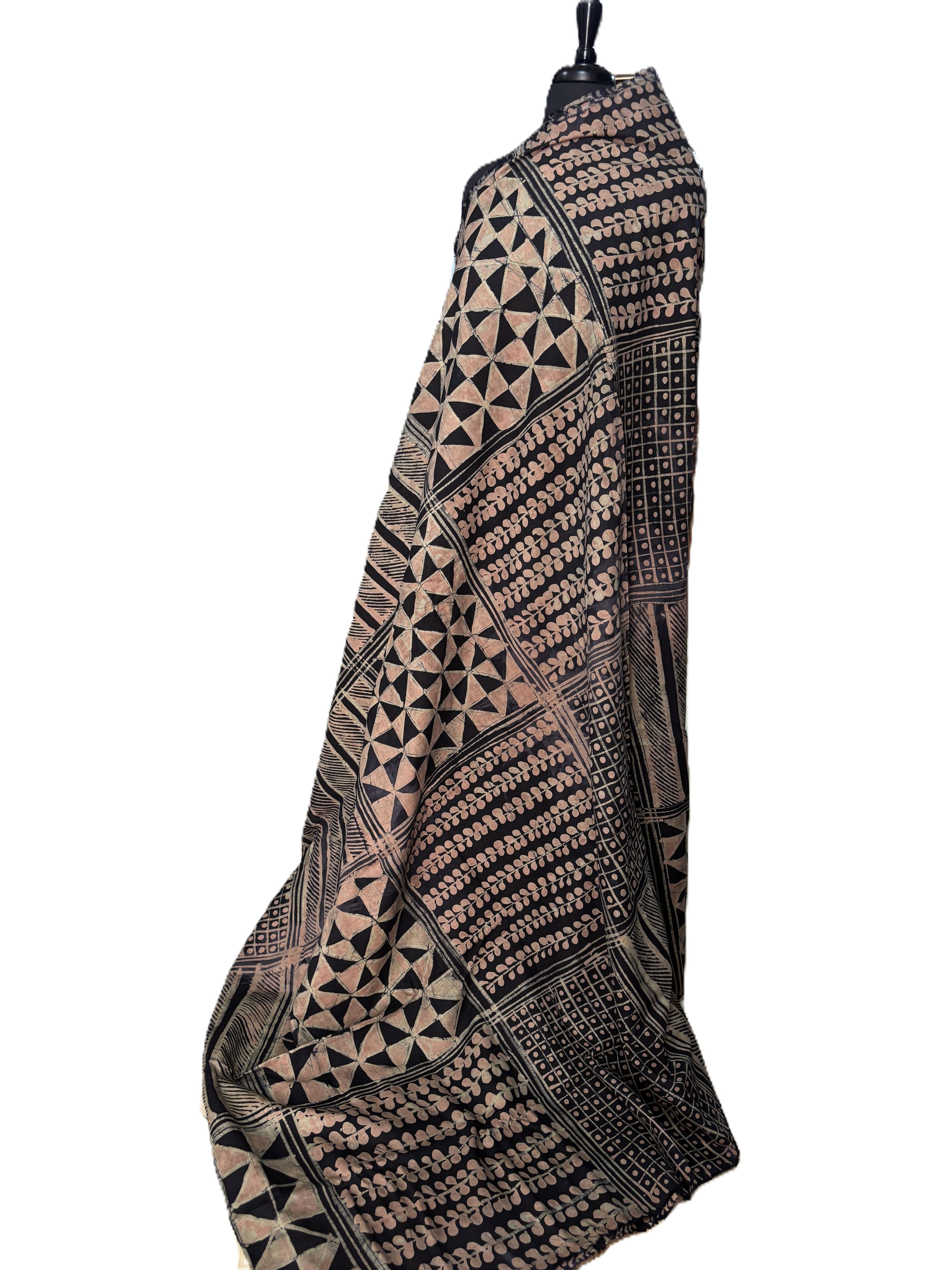 Batik Fabric — Multi-Panel Geometric Patchwork Print