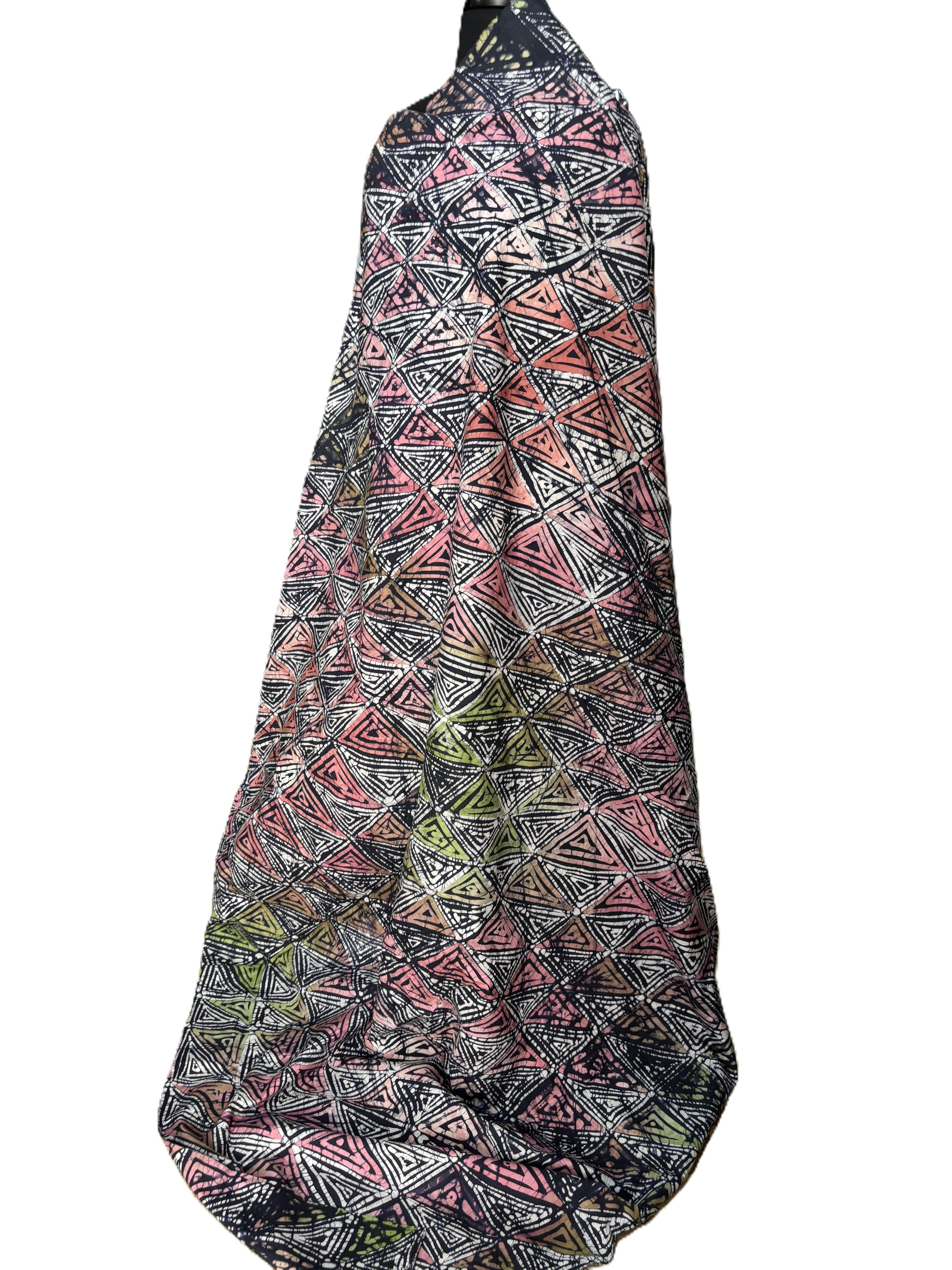 Batik Fabric — Triangle Mosaic Print