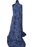 Batik Fabric — Abstract Geometric Indigo Print