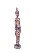 African Mami Wata Standing Figure — Handcarved Wooden Sculpture