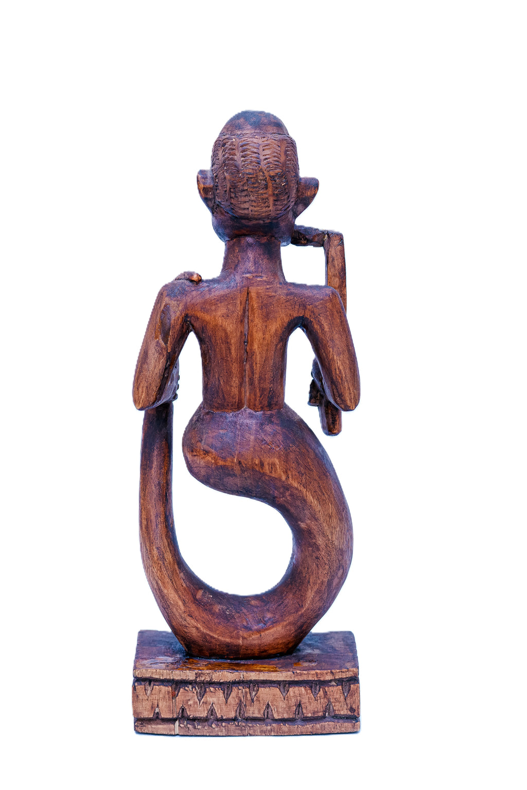 African Mami Wata Mermaid Spirit — Handcarved Wooden Sculpture