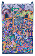 African Market Celebration — Original Painting on Canvas
