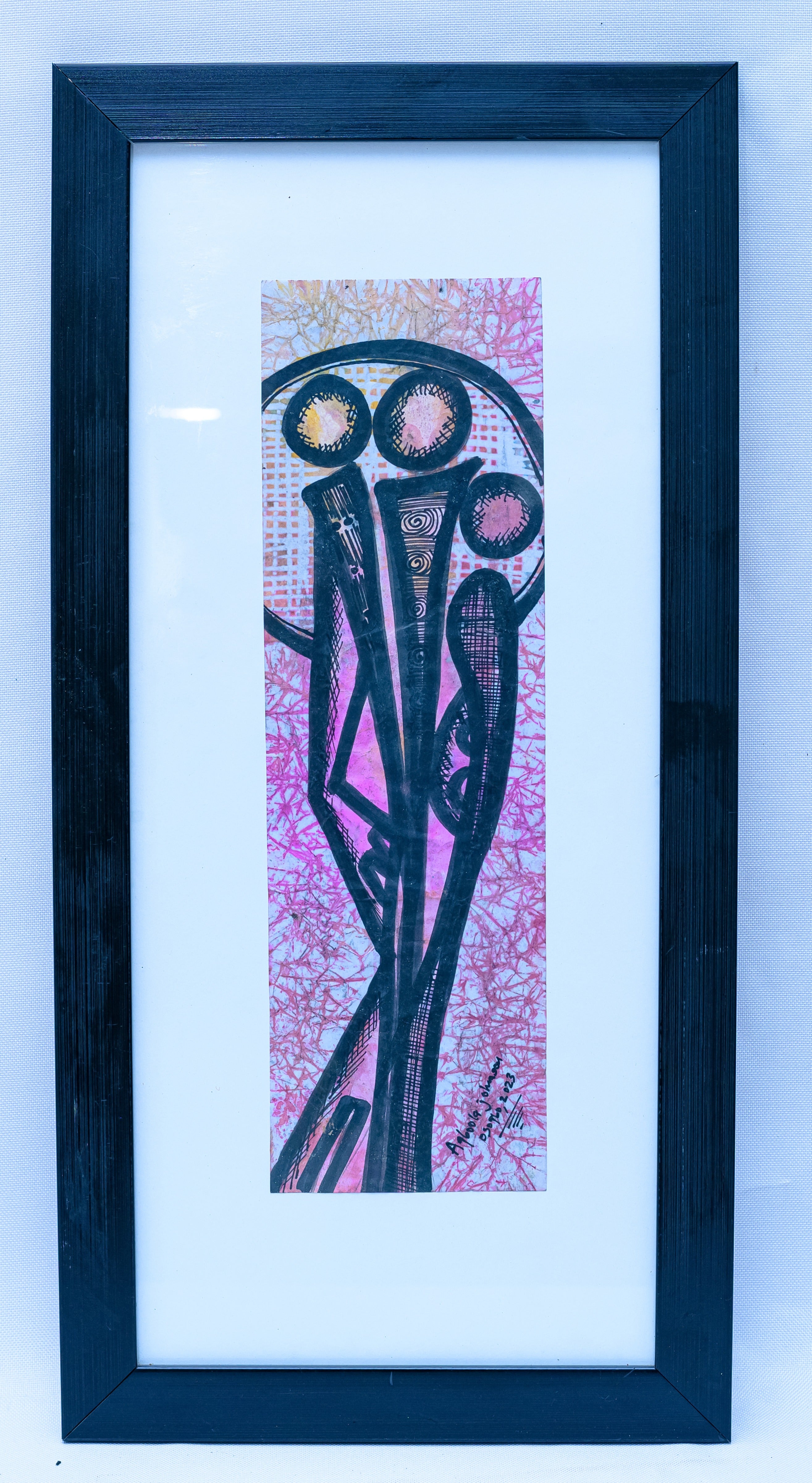 African Couple — Original Batik on Paper