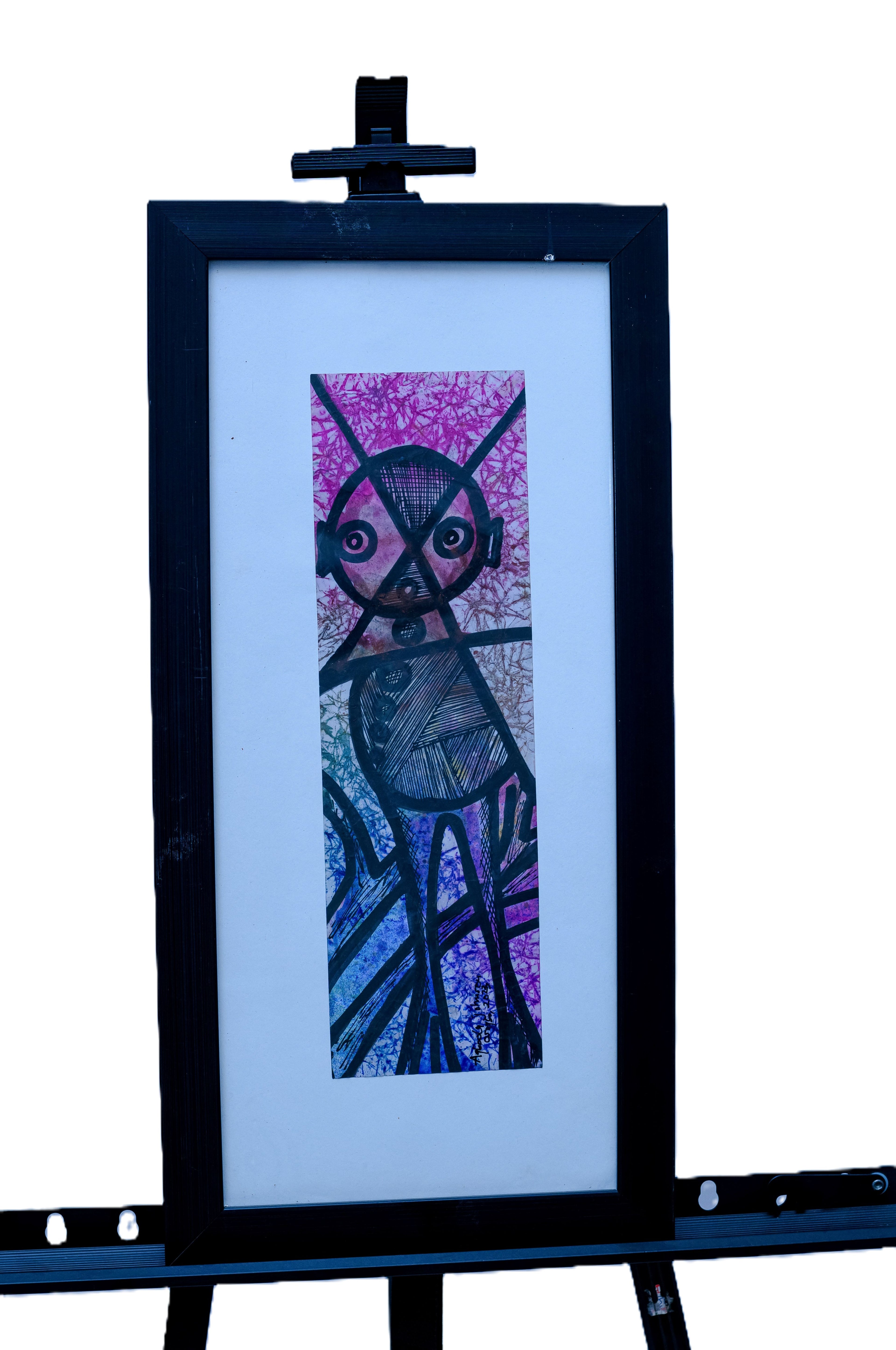 African Spirit Child — Original Batik on Paper