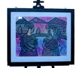 African Market Women with Chickens — Original Batik on Paper