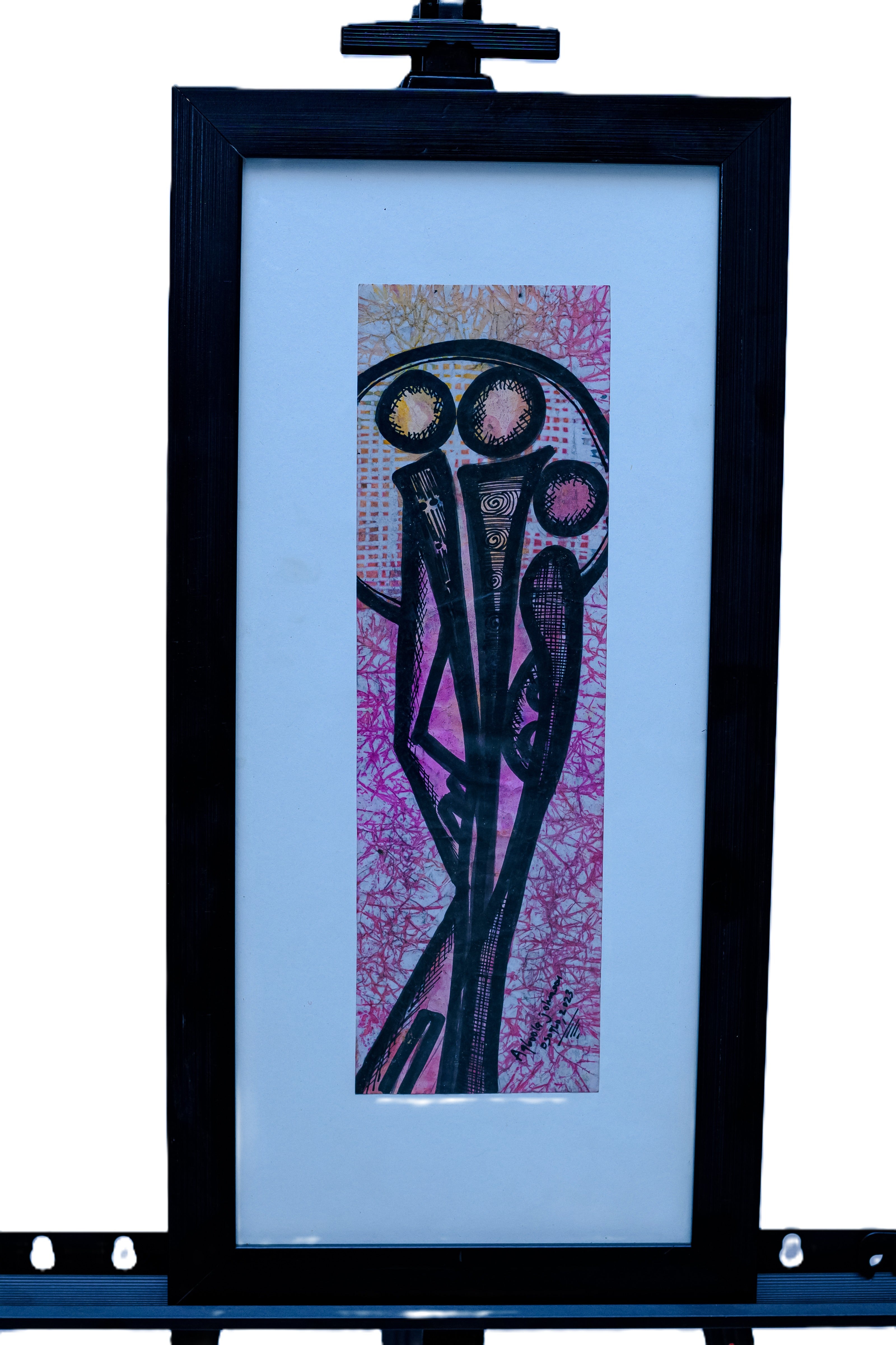 African Couple — Original Batik on Paper