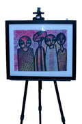 Four African Figures — Original Batik on Paper