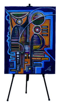 African Abstract Machine — Original Painting on Canvas