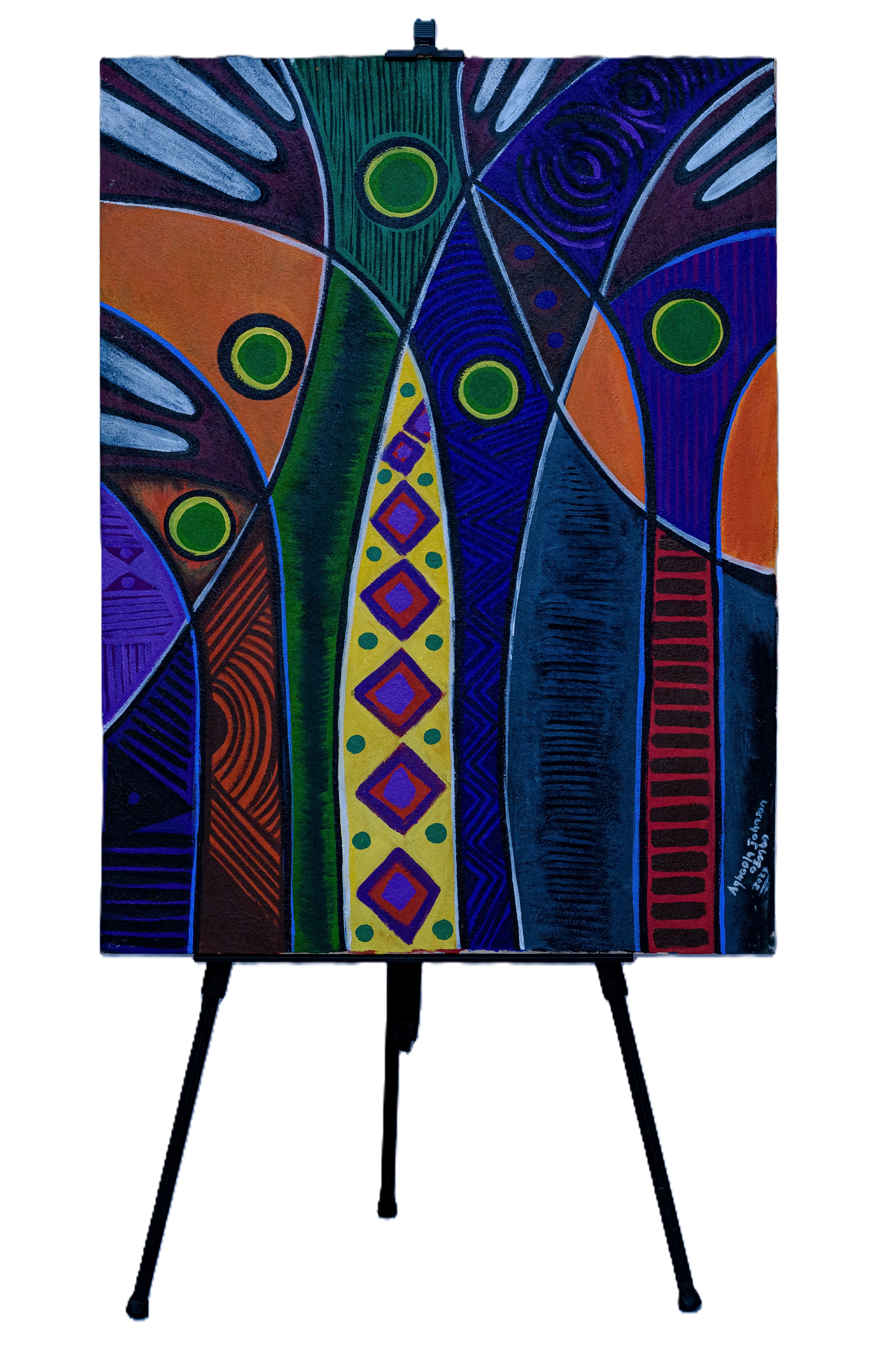 African Sacred Grove — Original Painting on Canvas