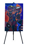 African Women Carrying Loads — Original Painting on Canvas