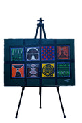 African Symbols Grid — Original Painting on Canvas