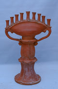 Handcrafted Terracotta Multi-Spout Candelabra Vase