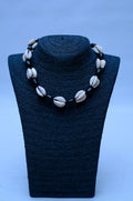 Men's Cowrie Shell & Black Bead Necklace