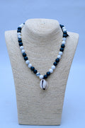 Men's Black Onyx & Howlite Cowrie Shell Necklace