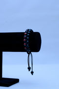 Men's Double Strand Black Onyx & Red Tiger's Eye Bracelet