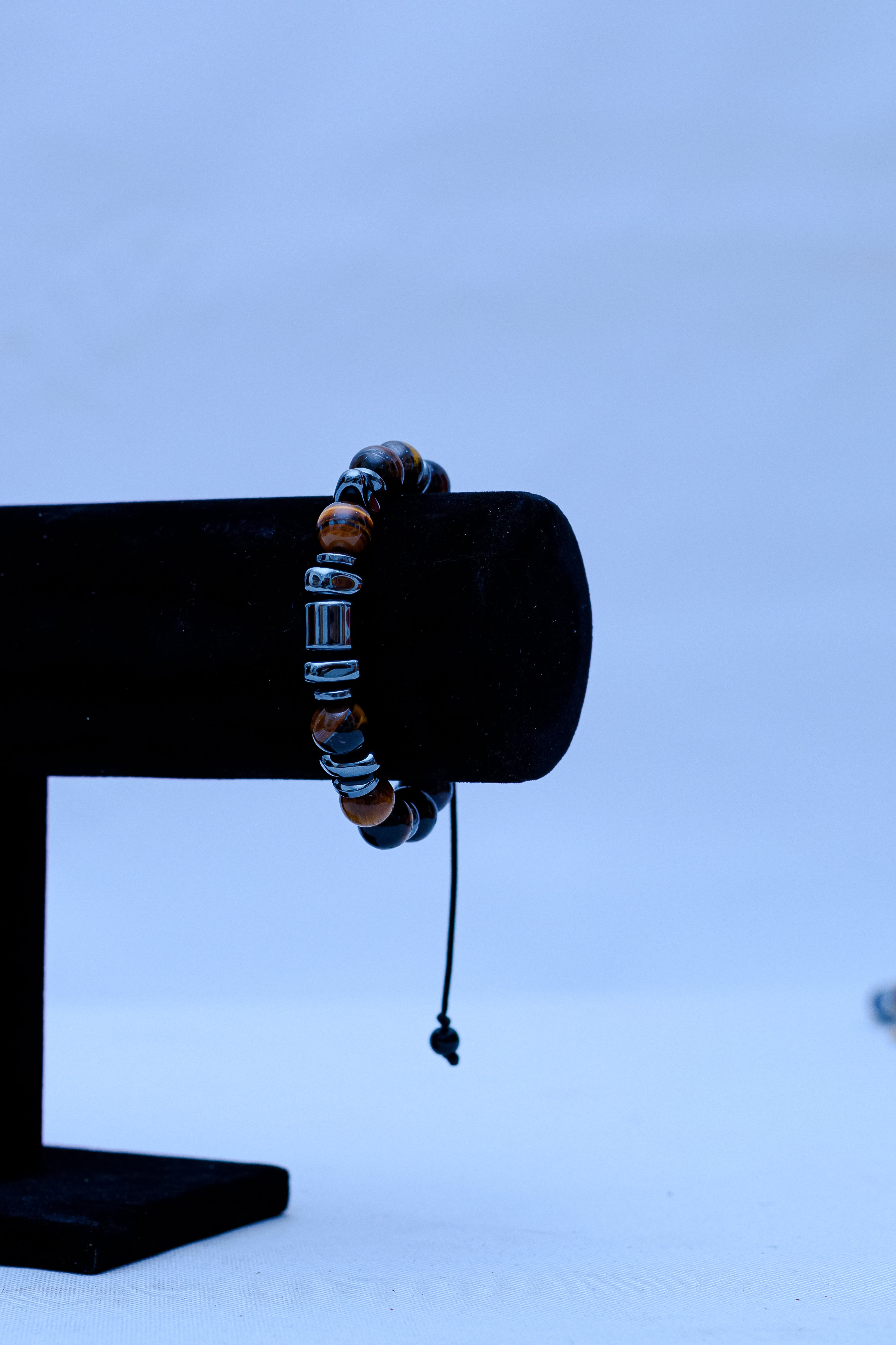 Men's Tiger's Eye & Hematite Tube Bracelet