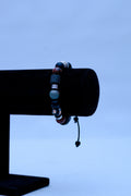 Men's Mixed Stone, Lava & Crystal Rondelle Bracelet