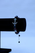 Men's Tiger's Eye & Black Pavé Anchor Bracelet