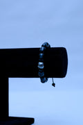 Men's Black Onyx & Silver Mirror Bead Bracelet