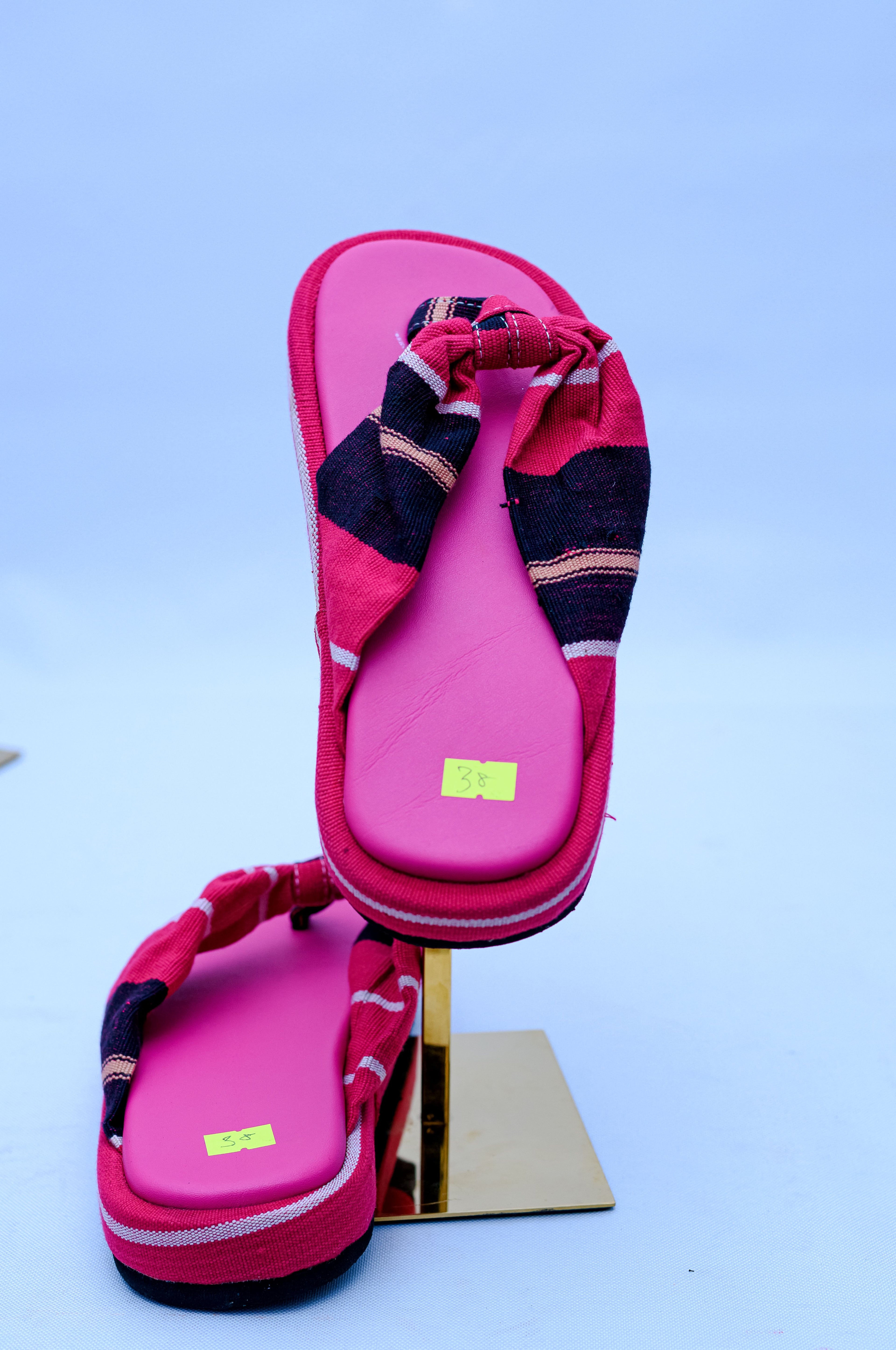 Aso Oke Knotted Thong Flip Flop Sandals