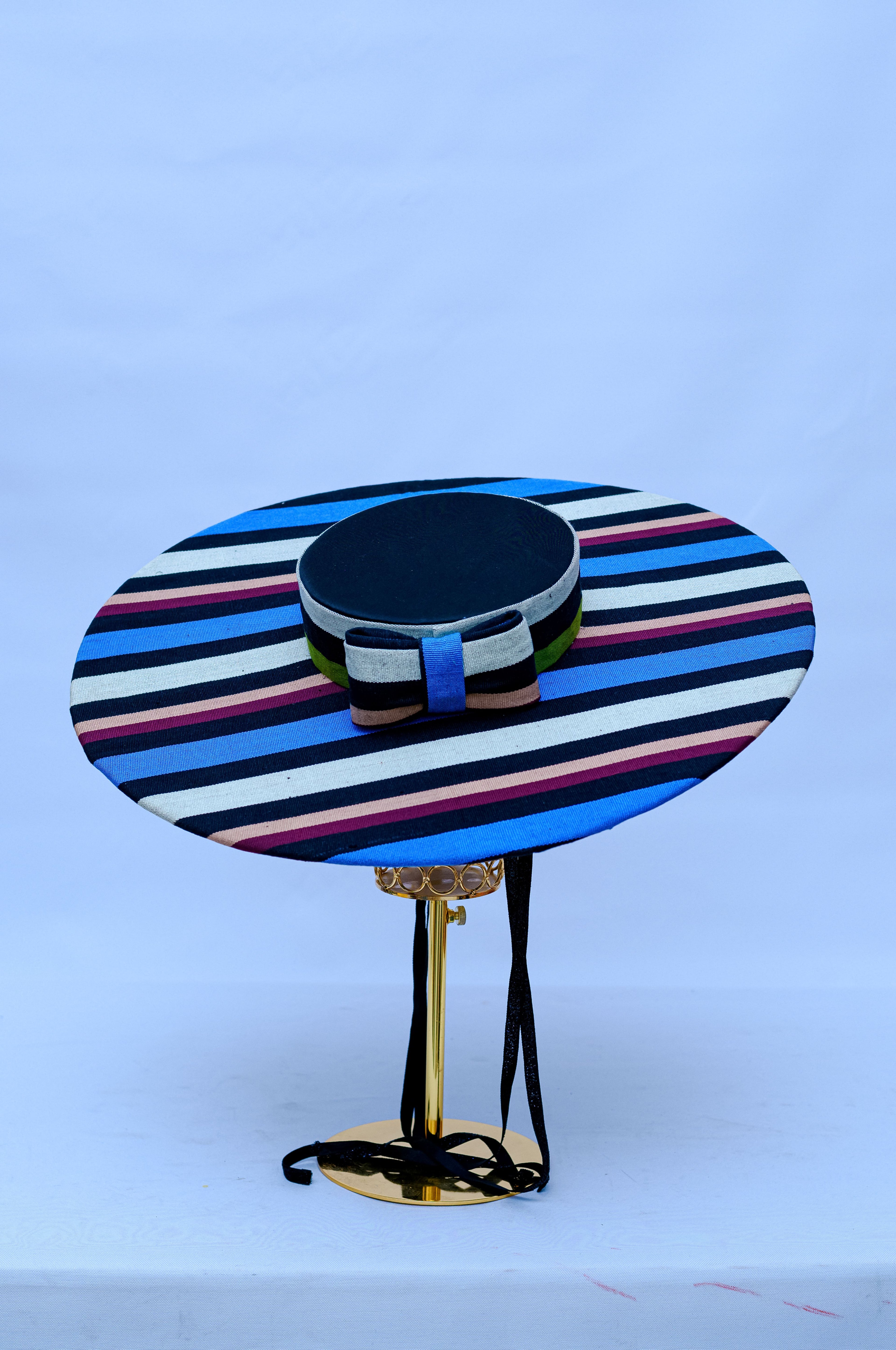 Aso Oke Wide Brim Percher Hat