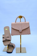 Aso Oke Mini Hand Bag & Shoes Set