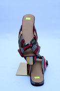 Aso Oke Bow Slide Sandals
