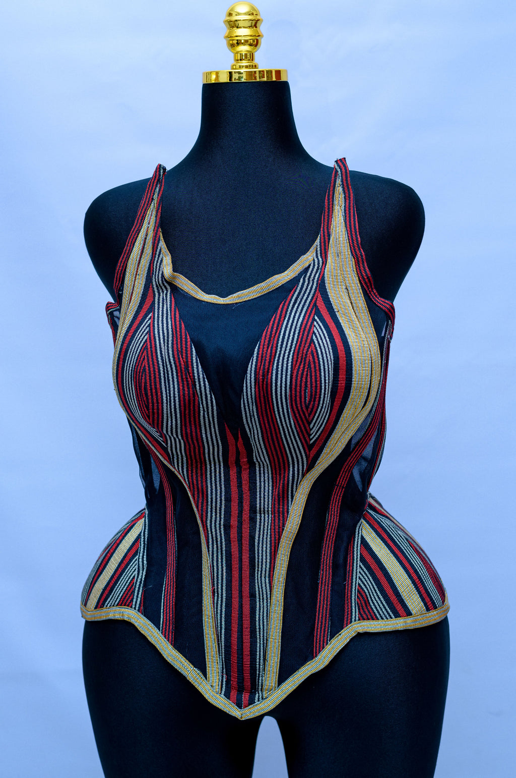 Aso Oke Hand-Woven Corset